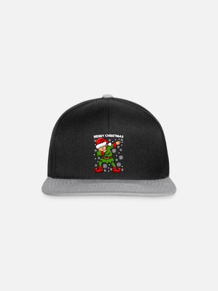 Dabbing Elf Weihnachtself - Snapback Cap - Schwarz/Grau