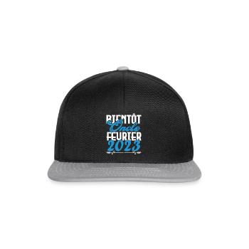 Annonce grossesse. bientôt Oncle Février 2023. - Casquette snapback - noir/gris - Devant