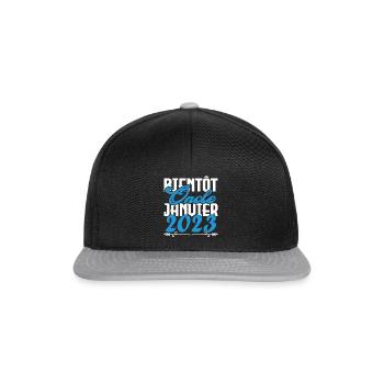 Annonce grossesse. bientôt Oncle Janvier 2023. - Casquette snapback - noir/gris - Devant