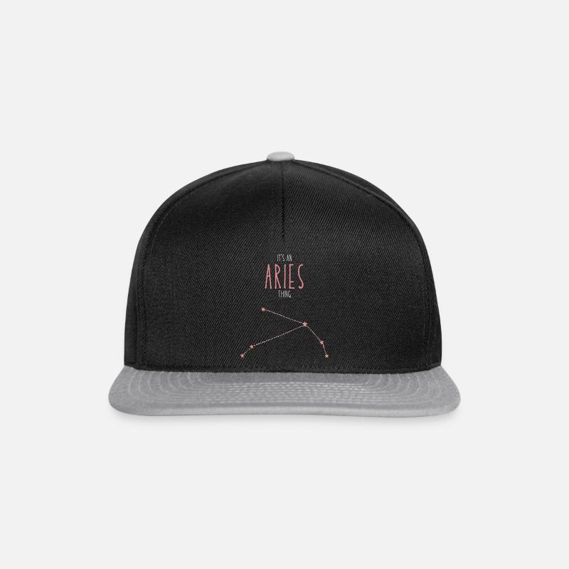 Aries Sternzeichen - Snapback Cap - Schwarz/Grau
