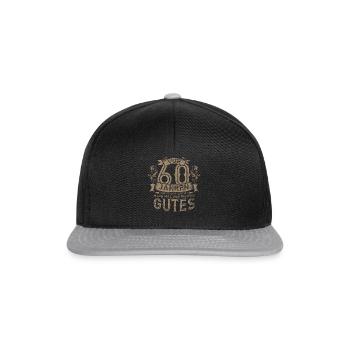 Vor 60 Jahren Dachte Gott Sich Ich Mach Mal Was - Snapback Cap - Schwarz/Grau - Vorne