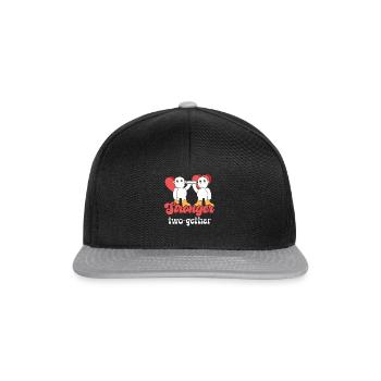 Valentines Couple Stronger Together Lifetime - Snapback Cap - Schwarz/Grau - Vorne