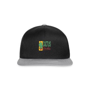 Kaktus Garten - Snapback Cap - Schwarz/Grau - Vorne