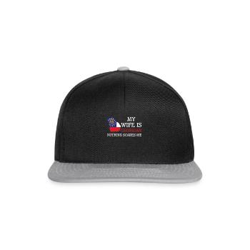 Rien ne me fait peur femme géorgienne Georgia - Casquette snapback - noir/gris - Devant