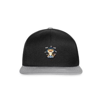 Bärtiger Drache - Snapback Cap - Schwarz/Grau - Vorne