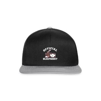 Drôle d’amoureux du Taureau disant des vêtements de pyjama de sommeil - Casquette snapback - noir/gris - Devant