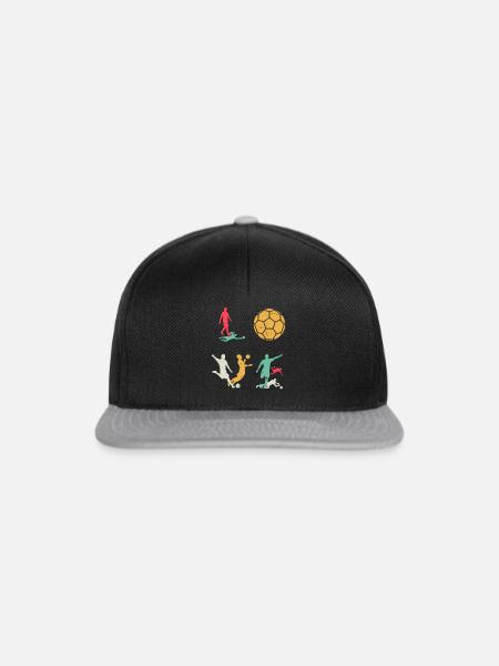 Soccer LOVE Soccer Player - Soccer Lover - Snapback Cap - Schwarz/Grau