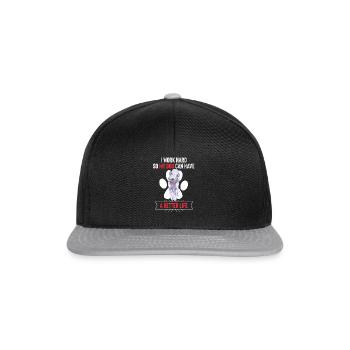 Bedlington Terrier - Casquette snapback - noir/gris - Devant