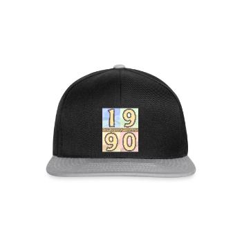 BIRTHDAY YEAR 1990 - Snapback Cap - black/grey - Front