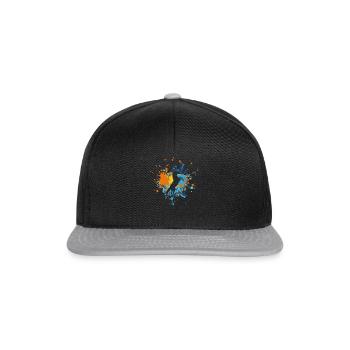 Grande éclaboussure de couleur de cheval - Casquette snapback - noir/gris - Devant