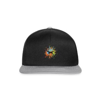 Horse Color Splash - Snapback Cap - black/grey - Front