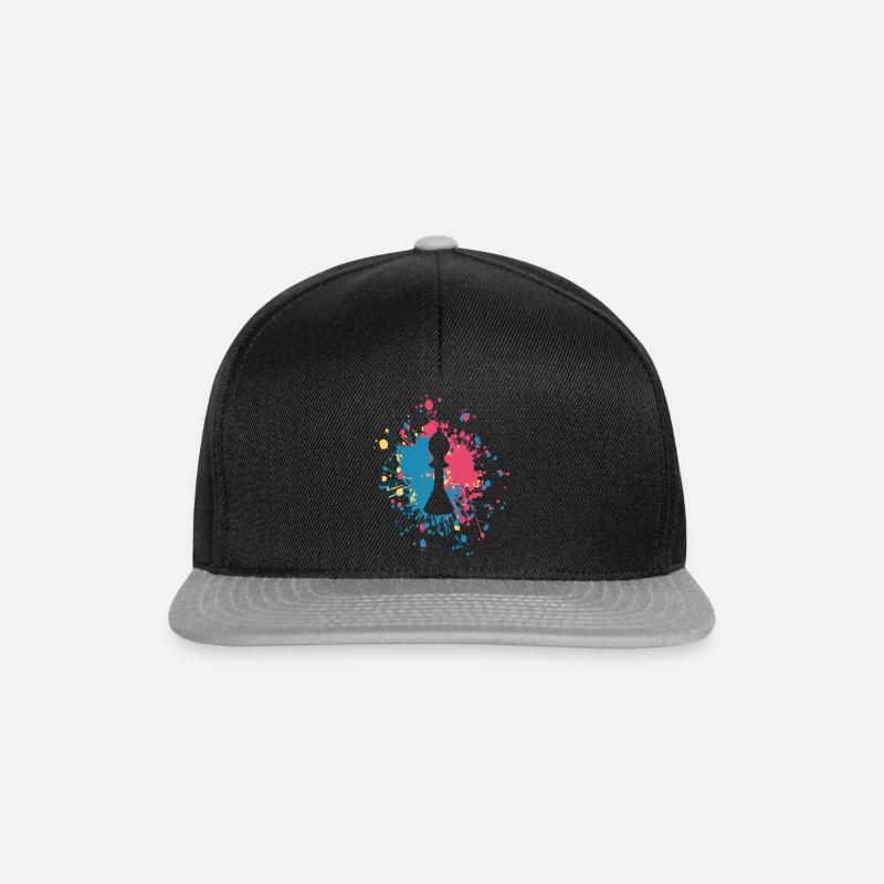 Chess Bishop Color Splash - Snapback Cap - black/grey