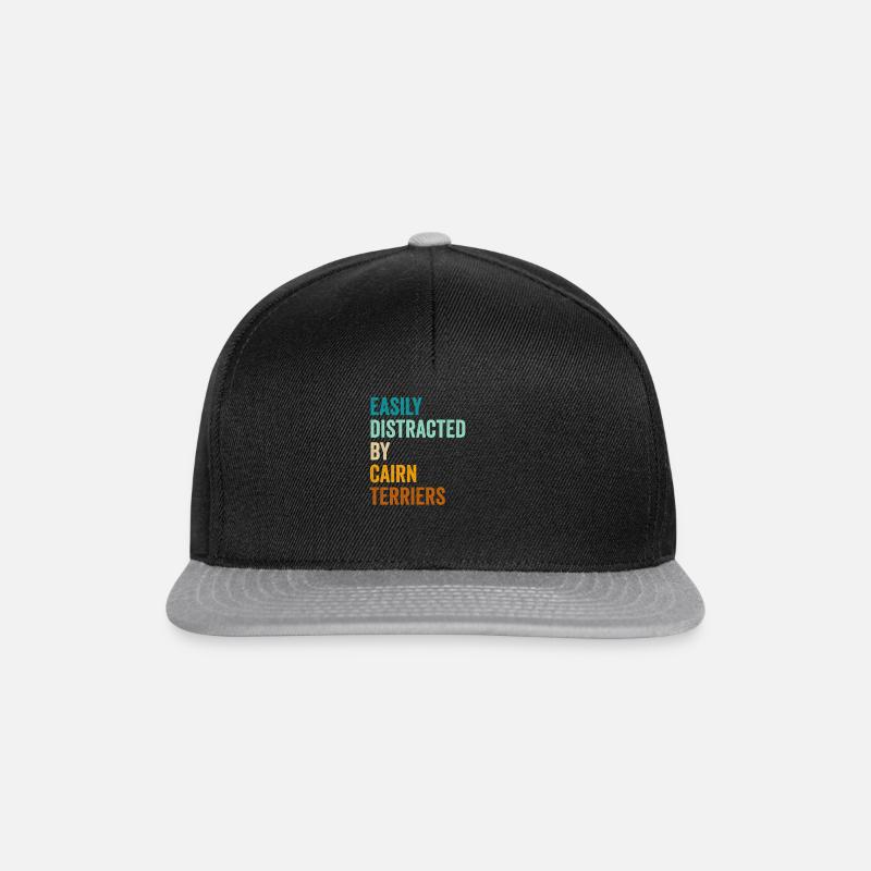 Facilement distrait par les Cairn Terriers - Casquette snapback - noir/gris