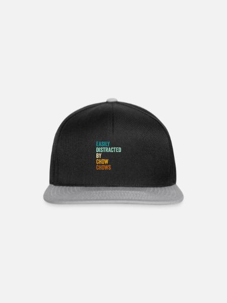 Leicht abgelenkt von Chow-Chows - Snapback Cap - Schwarz/Grau