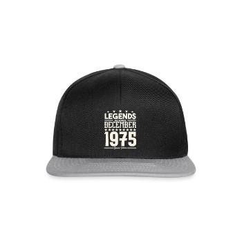 Legends Are Born In December 1975.Gift anniversary - Snapback Cap - black/grey - Front