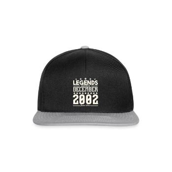 Legends Are Born In December 2002.Gift anniversary - Snapback Cap - black/grey - Front