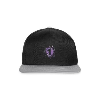 Numéro La 1ère éclaboussure de couleur - Casquette snapback - noir/gris - Devant