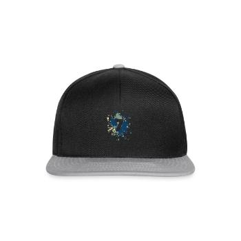 Number 7th Color Splash - Snapback Cap - Schwarz/Grau - Vorne