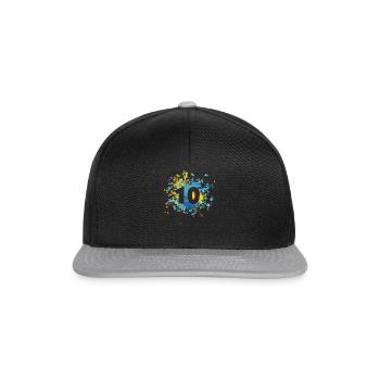 Splash couleur numéro 10 - Casquette snapback - noir/gris - Devant