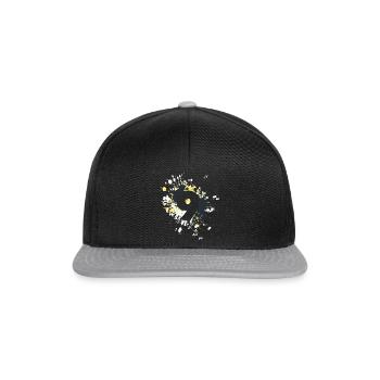 Splash couleur numéro 9 - Casquette snapback - noir/gris - Devant