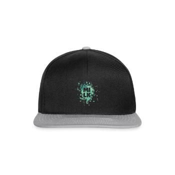 Éclaboussure de couleur de lettre de lait - Casquette snapback - noir/gris - Devant