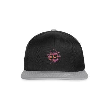 Numéro 35e éclaboussure de couleur - Casquette snapback - noir/gris - Devant