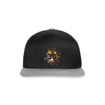 Nombre 30e couleur Splash - Casquette snapback - noir/gris - Devant