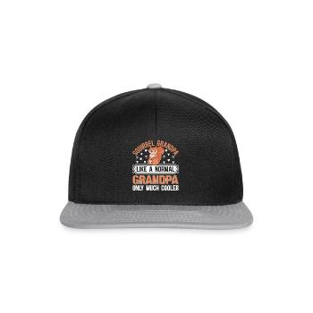 Grandpa Squirrel Lover Cute Squirrel Grandpa Squir - Snapback Cap - Schwarz/Grau - Vorne