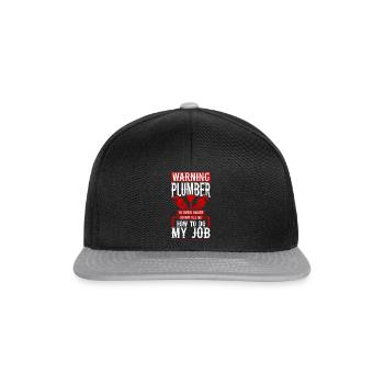 Plombier Plombier Plombier Vintage Plombier - Casquette snapback - noir/gris - Devant