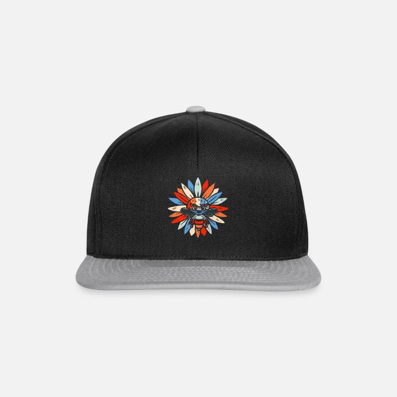 Beekeeping Bee Retro Honey Beekeeping Beekeeper - Snapback Cap - black/grey