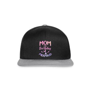 Maman De L’Anniversaire Sirène Mythique Créature Fin - Casquette snapback - noir/gris - Devant