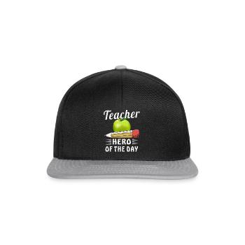HÉROS ENSEIGNANT DU JOUR - Casquette snapback - noir/gris - Devant