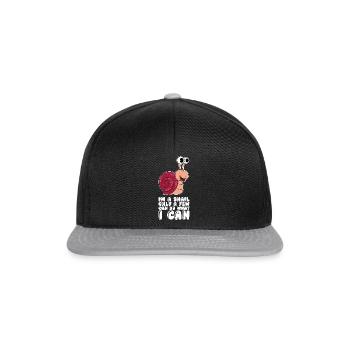 I am a snail - Snapback Cap - black/grey - Front