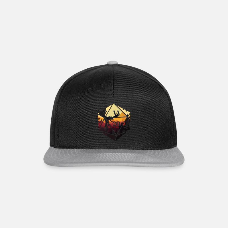 RPG RPG Tabletop Gamer Rollenspiele Drache - Snapback Cap - Schwarz/Grau