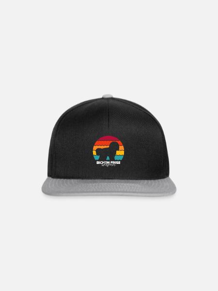 Bichon Frise - Snapback Cap - Schwarz/Grau