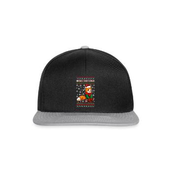 Fuchs Weihnachtsmann Rotfuchs Merry Christmas - Snapback Cap - Schwarz/Grau - Vorne