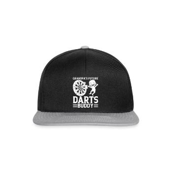 Darts Player Boy Darts Baby - Grandpa's Future Dar - Snapback Cap - black/grey - Front