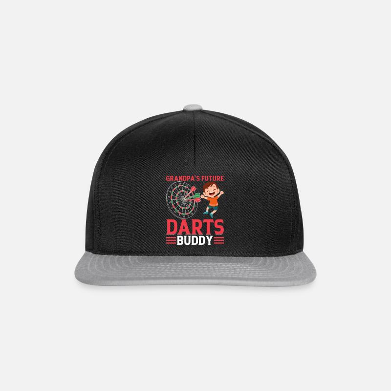 Grandpa's Future Darts Buddy - Darts Player Boy Da - Snapback Cap - Schwarz/Grau