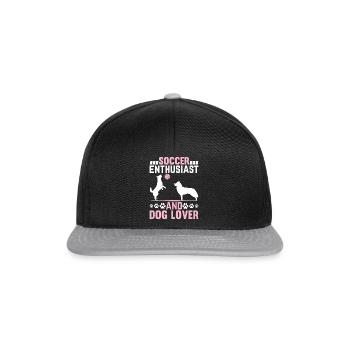 Soccer Enthusiast And Dog Lover - Soccer Player D - Snapback Cap - black/grey - Front