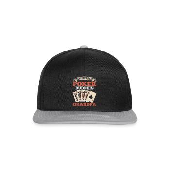Mes copains de poker préférés appellent-moi grand-père - Poker - Casquette snapback - noir/gris - Devant