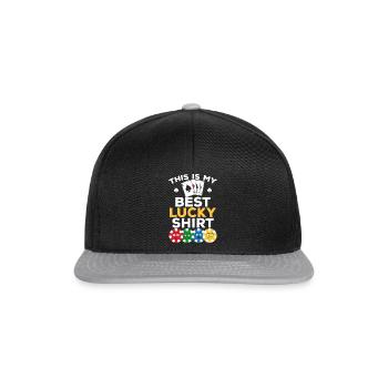 Joueur de poker - C’est ma meilleure chemise de poker chanceux - - Casquette snapback - noir/gris - Devant