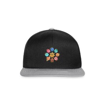 Astronomie aérospatiale - Drôle de système solaire - Casquette snapback - noir/gris - Devant