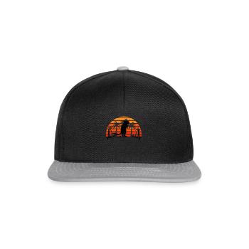 Gerbil heartbeat retro racing rat gerbil - Snapback Cap - black/grey - Front