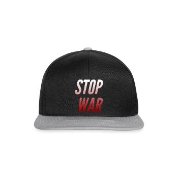 Stop War - Snapback Cap - black/grey - Front