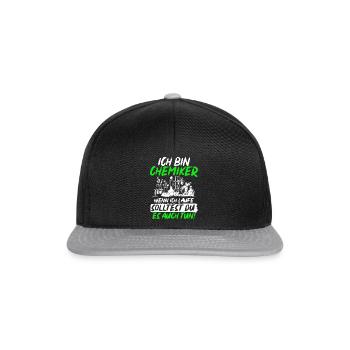 Ich Bin Chemiker Wenn Ich Laufe Solltest Du Es - Snapback Cap - Schwarz/Grau - Vorne