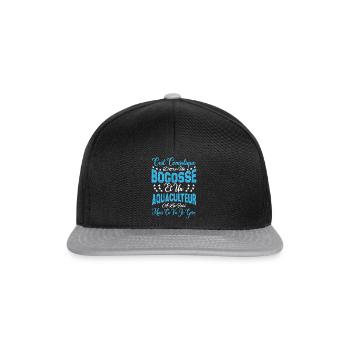c'est compliqué être un Bogosse et un Aquaculteur. - Casquette snapback - noir/gris - Devant