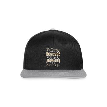 c'est compliqué d'être un Bogosse et un Animalier. - Casquette snapback - noir/gris - Devant