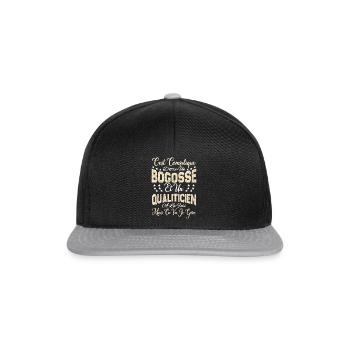 c'est compliqué être un Bogosse et un Qualiticien. - Casquette snapback - noir/gris - Devant