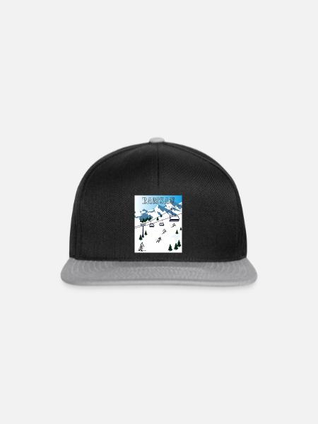 SCHI FAHREN RAMSAU - Snapback Cap - Schwarz/Grau
