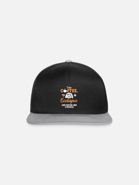 Cockapoo Hund - Snapback Cap - Schwarz/Grau